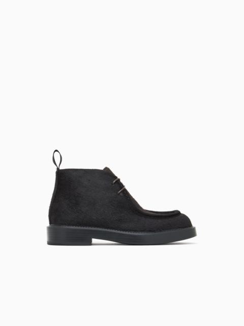 CALFSKIN PONY HAIR CHUKKA BOOTS