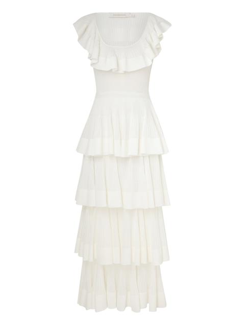 NATURA TIERED RUFFLE DRESS