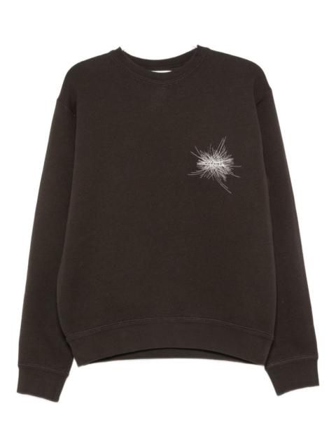 embroidered-details crew-neck sweatshirt
