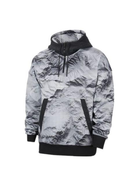 Air Jordan Alphabet Printing Half Zipper Colorblock Casual Black CU9149-100