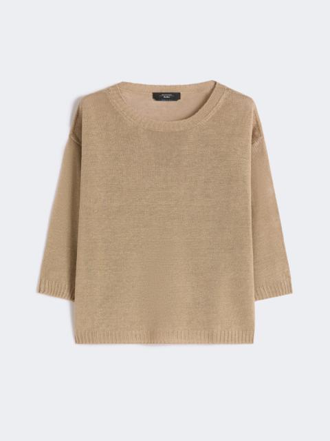 Linen yarn oversize jumper - EARTH