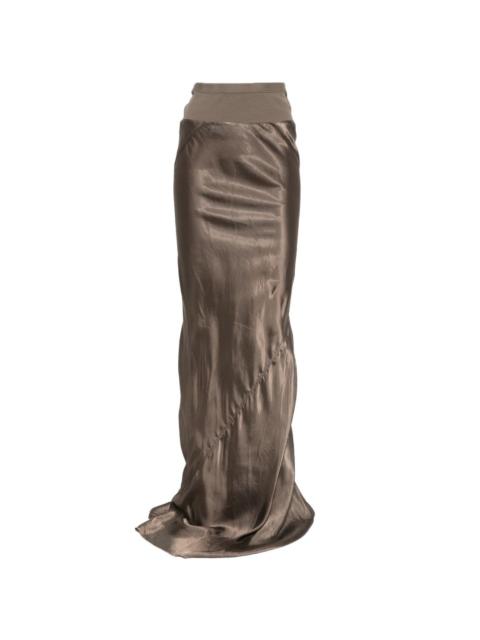 ruched maxi skirt