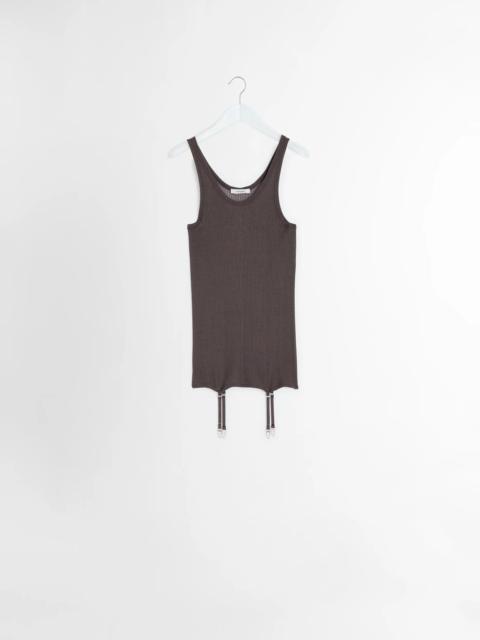 SEAMLESS RIB TANK TOP WITH SUSPENDERS
