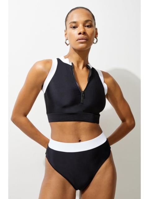 High Waist Cheeky Bikini Bottoms