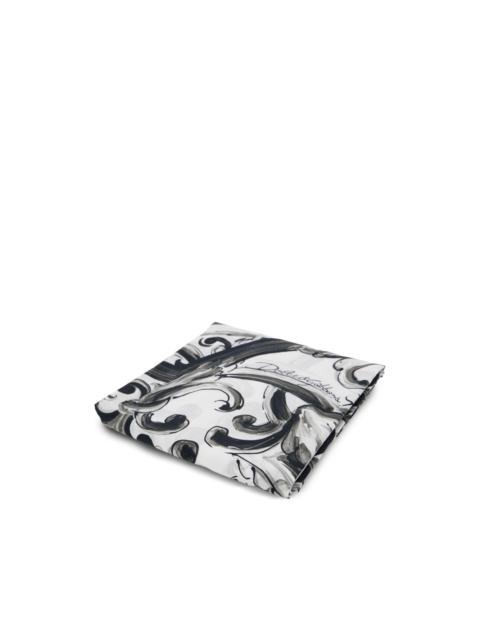 baroque-print beach towel