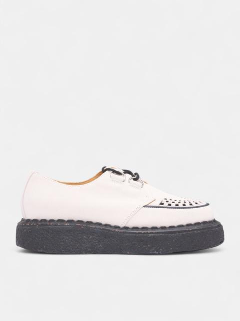 David White Suede Creeper Shoes