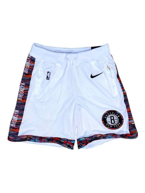 Nike NBA Brooklyn Nets CE City Series Basketball Sports Breathable Quick Dry Shorts White CJ9415-100
