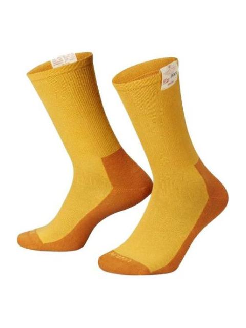 Air Jordan x Union Crossover Logo Solid Color Sports Socks Unisex One Pair Yellow DA2563-710
