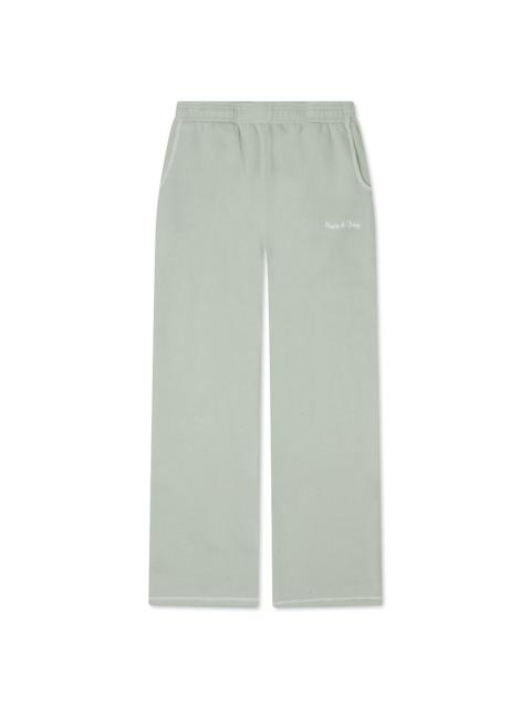 WORDMARK REVERSE STITCHED SWEATPANTS - SAGE