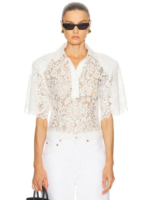 The Lace Shirt With Shoulder Pad