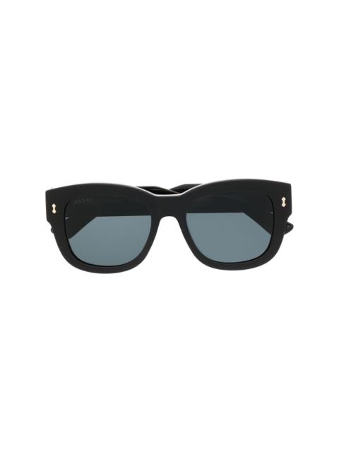 rectangle-frame branded sunglasses