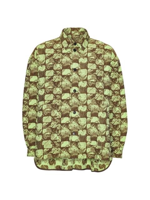 BIG SHIRT - FOOTPRINTS BROWN