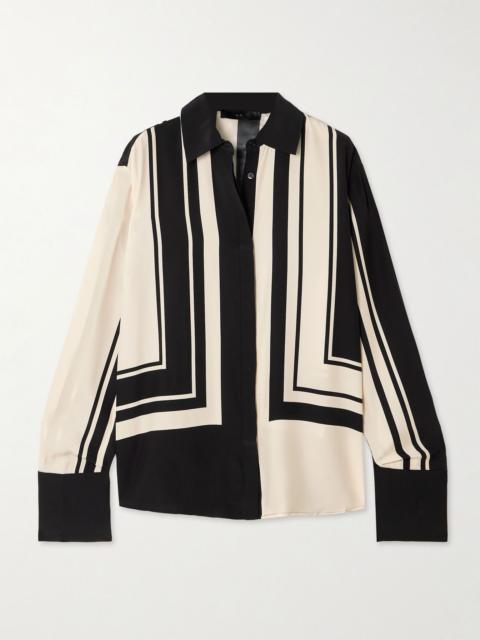 Pietra printed silk crepe de chine shirt Multi