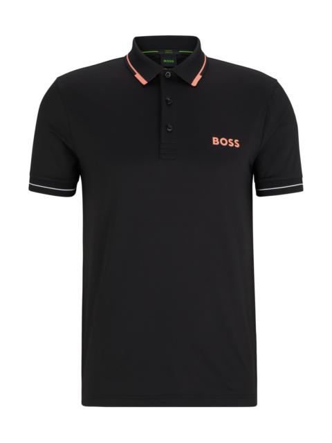 SLIM-FIT POLO SHIRT WITH CONTRAST LOGOS