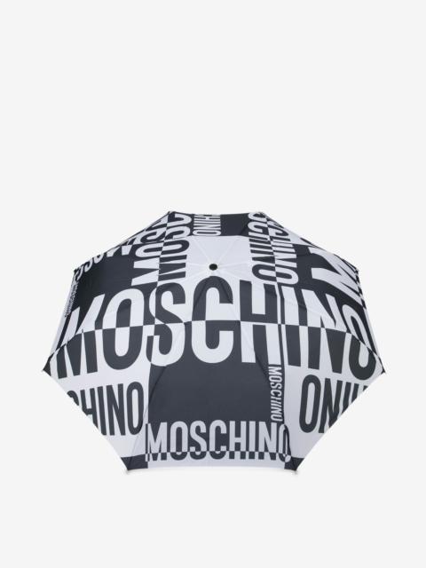 OPENCLOSE BLACK & WHITE LOGO UMBRELLA