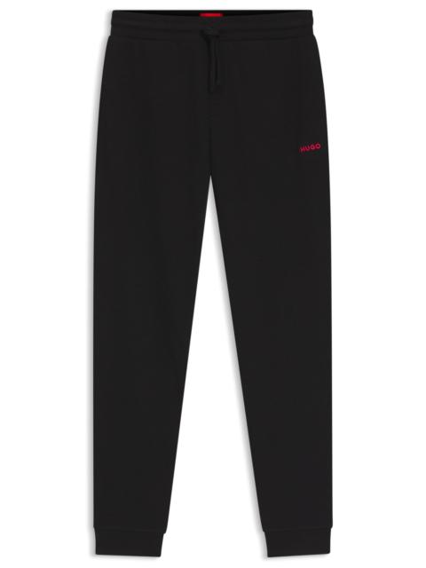 COTTON PAJAMA BOTTOMS WITH EMBROIDERED LOGO