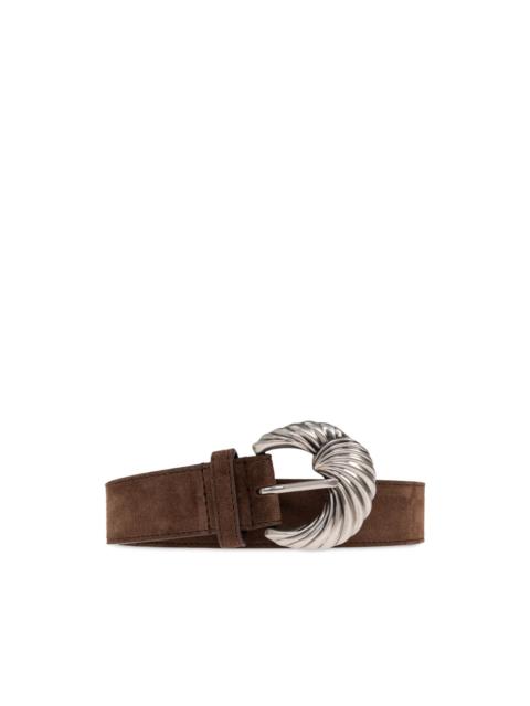 textured buckle belt