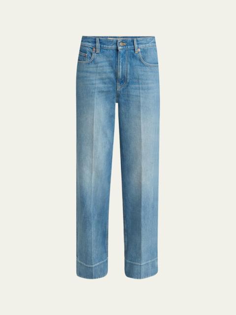 Straight Leg Denim Pants