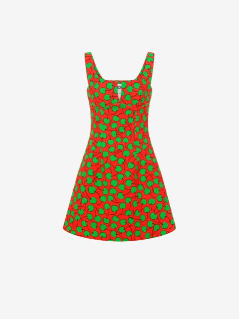 ALL-OVER CHERRY PIQUÉ DRESS