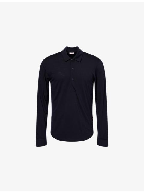 Sebastian LS Lux Long-Sleeves Wool Polo Shirt