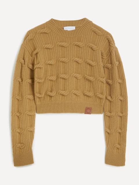 Falabella Cable-Knit Wool Jumper