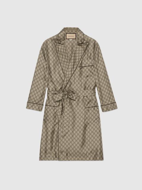 GG Supreme print silk shirt