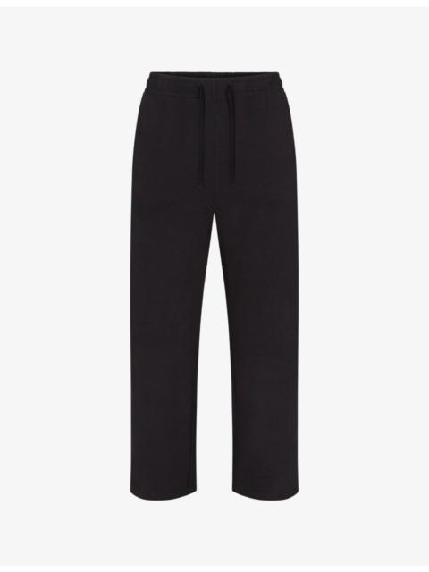 Soft-knit lounge straight-leg relaxed-fit cotton-blend jogging bottoms