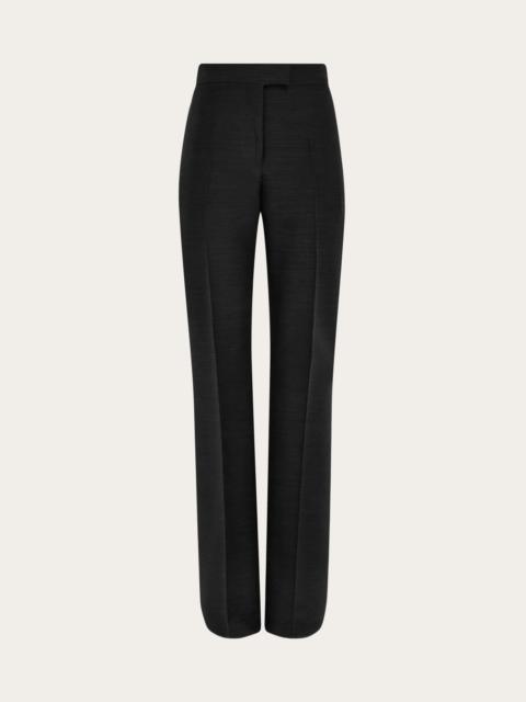 Wool faille trouser
