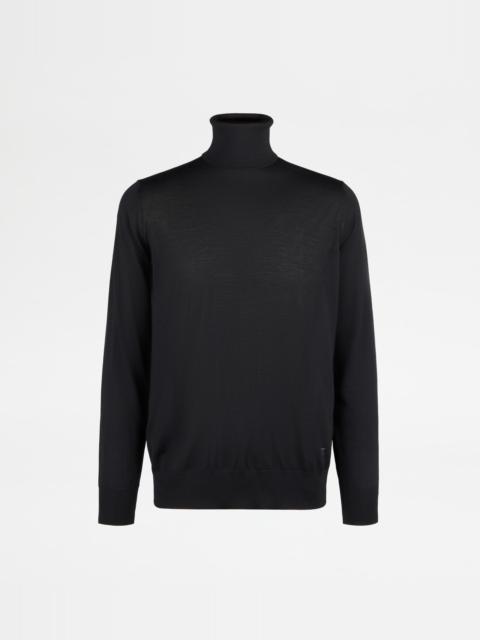 TURTLENECK IN T15 WOOL - BLACK
