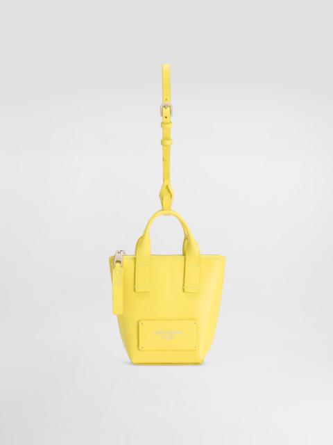 Minibag charm in calfskin