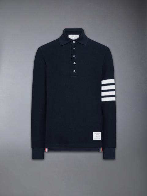 TEXTURED PIQUE 4-BAR LONG SLEEVE POLO