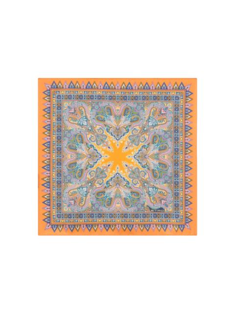 floral paisley silk pocket square