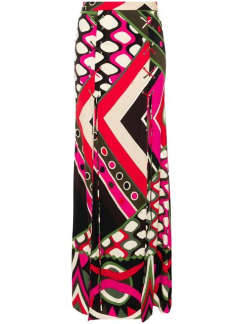 Vivara-print maxi skirt