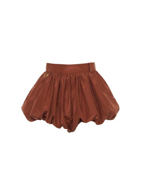 Silk Taffeta Bloomer Shorts brown