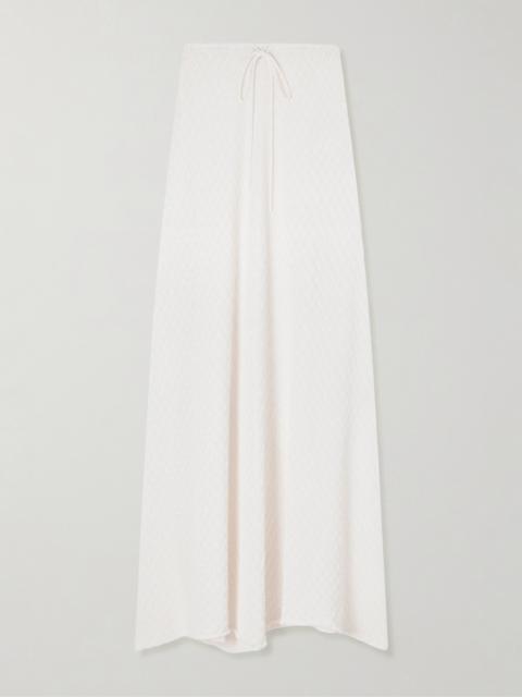 Lenna Pointelle-knit Cotton-blend Maxi Skirt