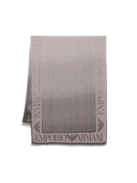 logo-jacquard scarf