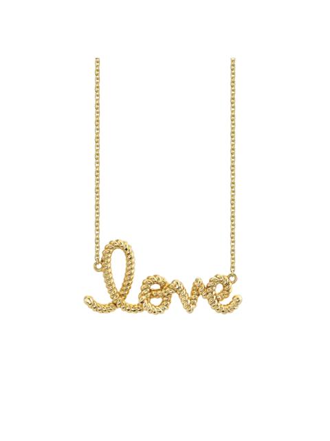 Medium Love Script Rope Necklace