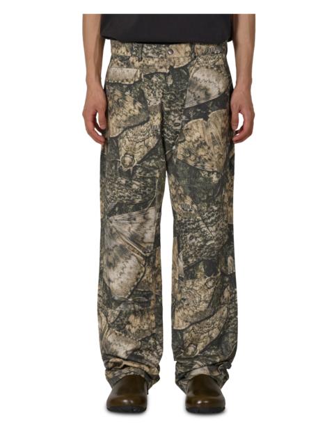 Fomes Moth Print Double Knee Pant Brown