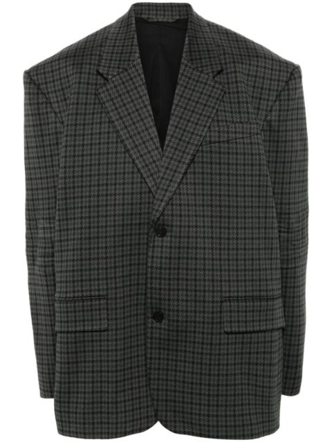 houndstooth single-breasted blazer