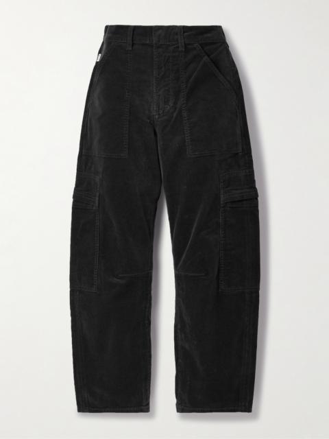 Marcelle Cotton-blend Corduroy Wide-leg Cargo Pants