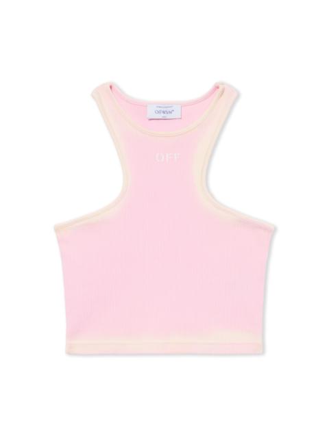 Spray Off Stamp Ribbed Tank Top