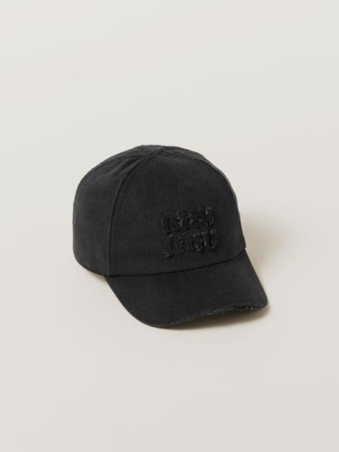 Denim baseball cap
