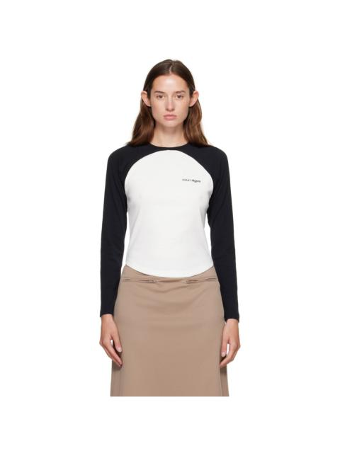 White & Black Circle Contrast T-shirt