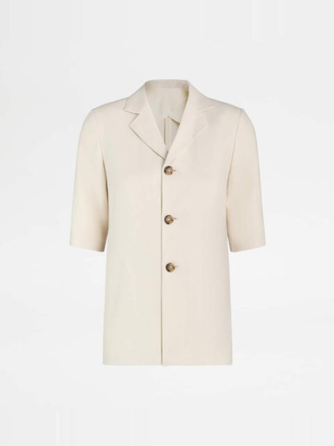 JACKET IN LINEN - WHITE