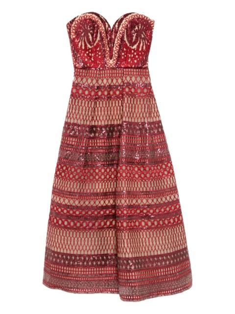 heart-shaped embroidered dress