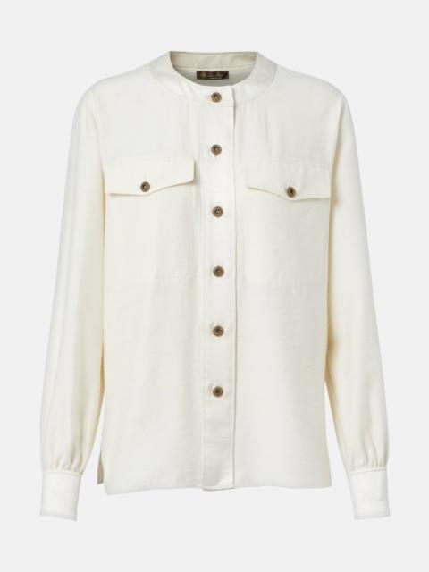 Quincy silk shantung blouse