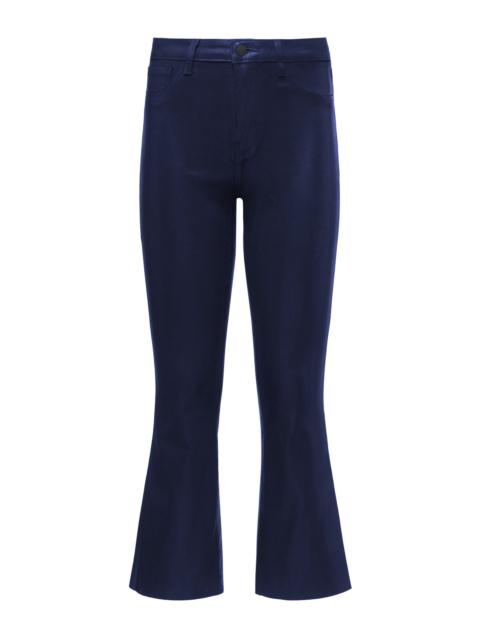 Kendra Coated Cropped Flare Jean
