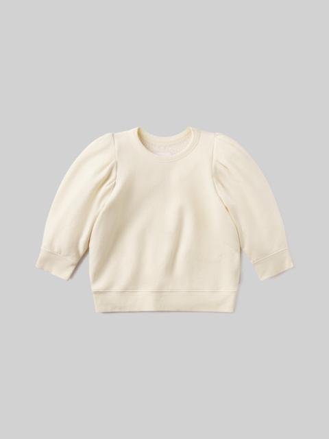 Pleated Short Sleeve Crew
In Cream