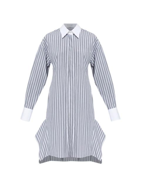 striped shirt mini dress