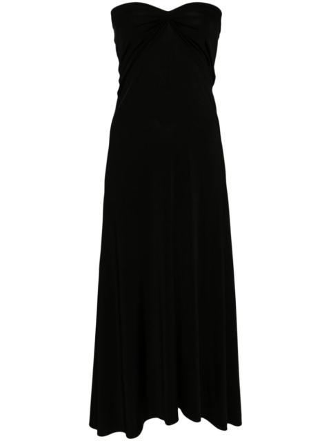 strapless maxi dress